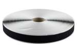 Klettband selbstklebend, schwarz, 20 mm breit, Meterware